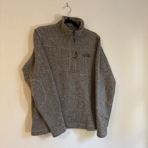 The North Face Men’s Gray Sweater Fleece 1/4 Zip Pullover Jacket Size S Warm